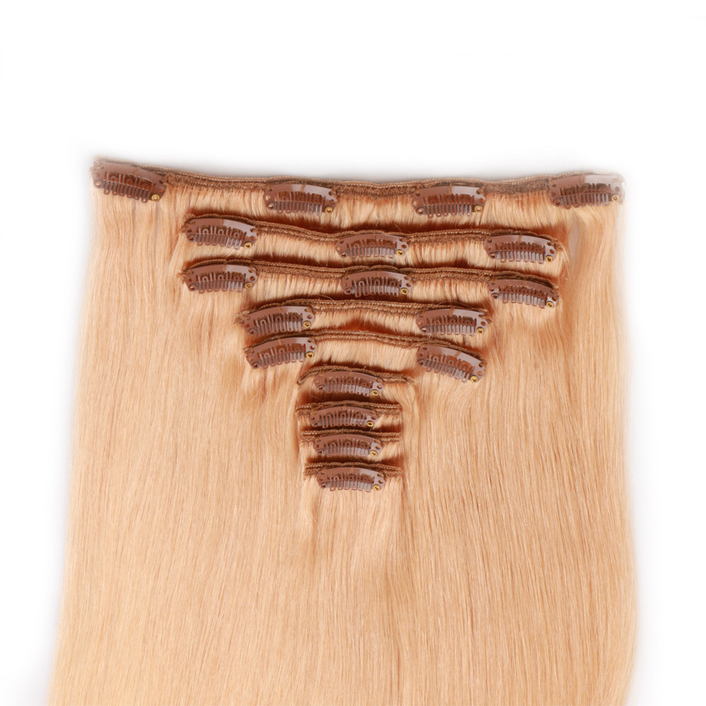 Clip in human hair extensions 70g LJ025